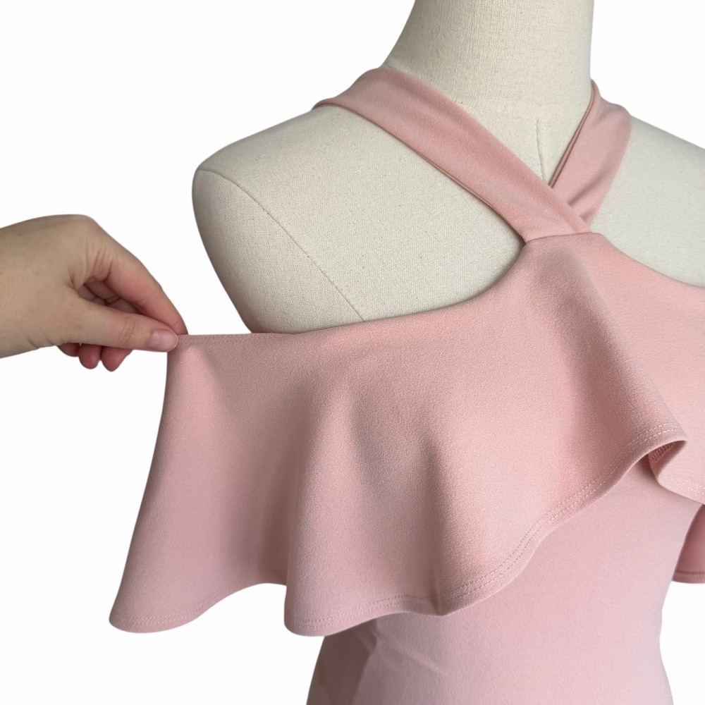 Nookie Hermosa Off-The-Shoulder Midi Dress Blush Pink Size XS NWT - Picture 6 of 12